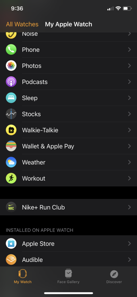 Apple watch app settings to get to elevation changes