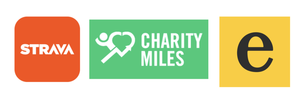 Workplace Fitness Challenge App Logos - Strava, Charity Miles, Evidation