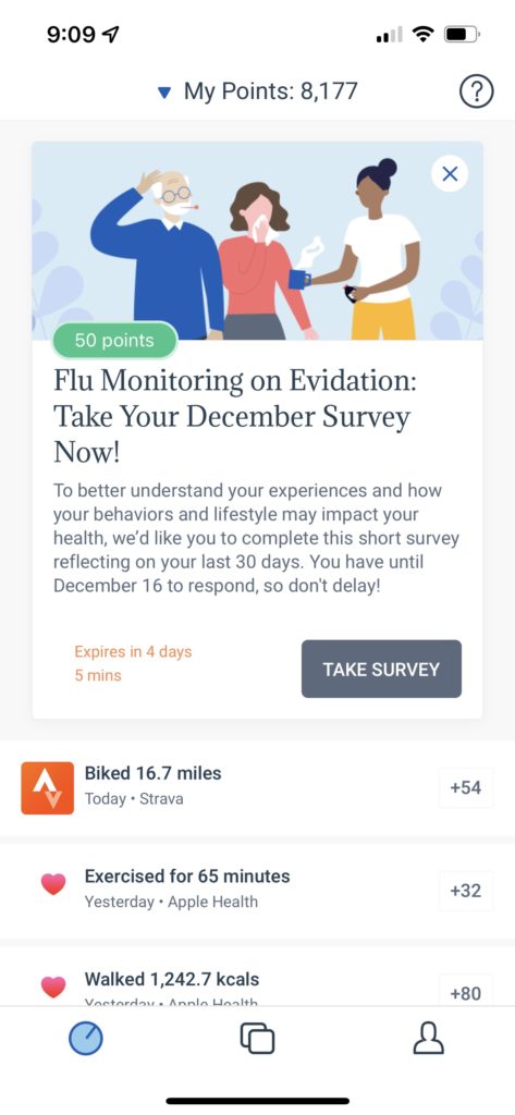 Evidation app review of how much you Can get paid