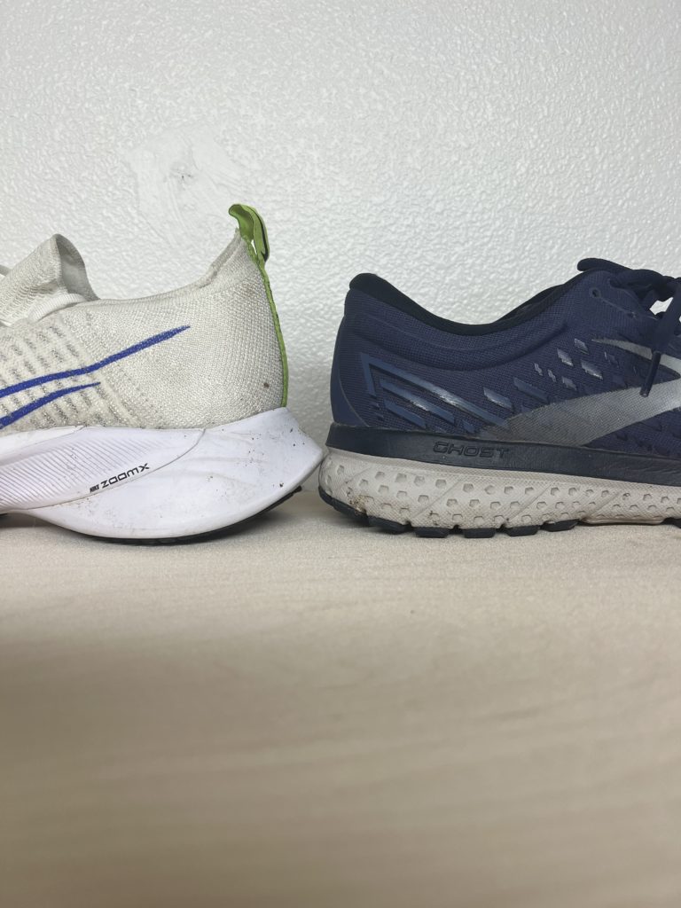 Comparing tempo next% heel height to brooks ghost stack height