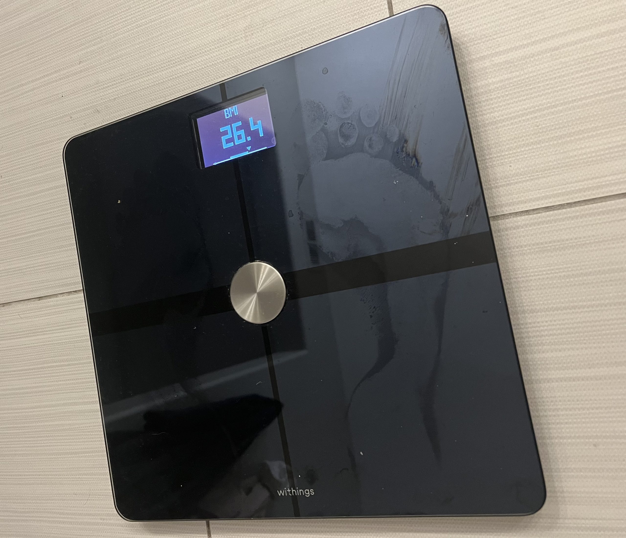Withings body plus scale with bmi displayed