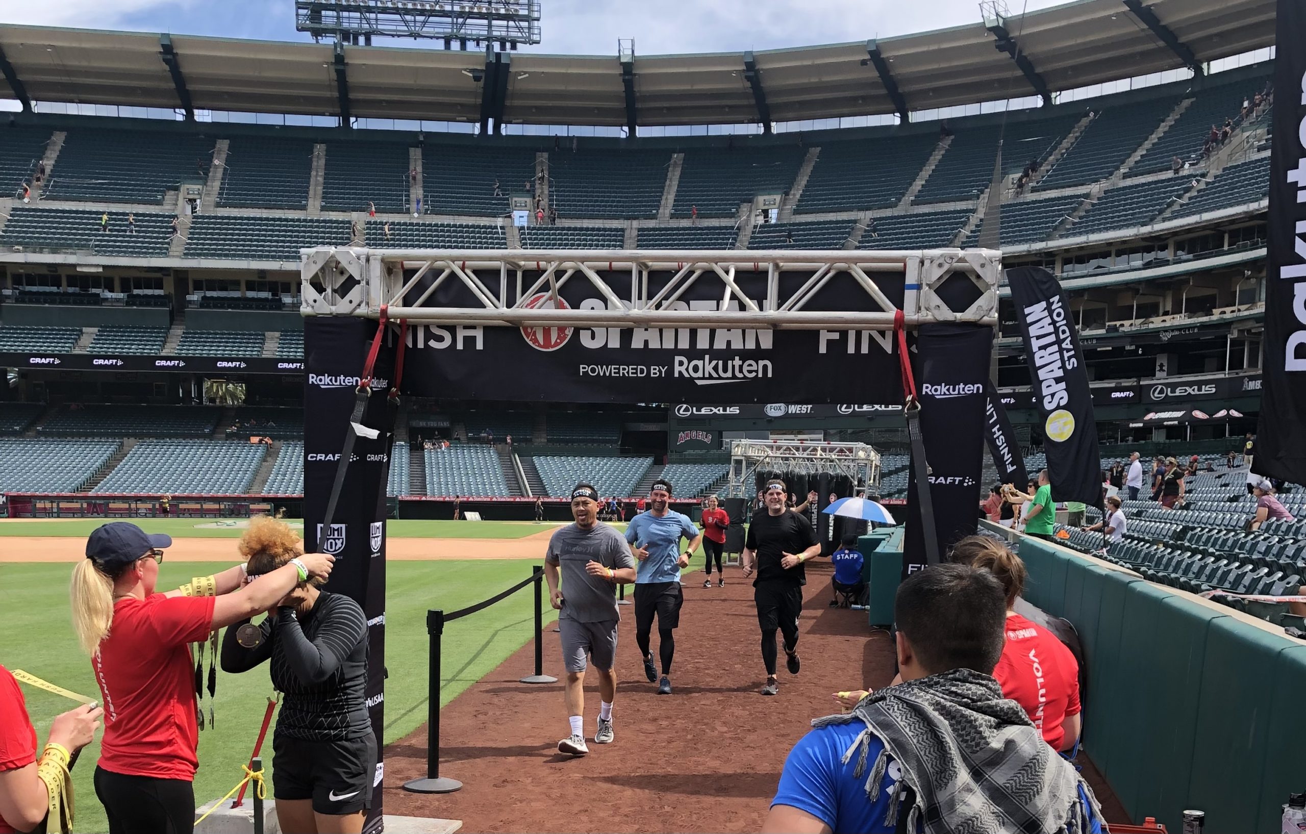 Spartan race finish at angels stadium