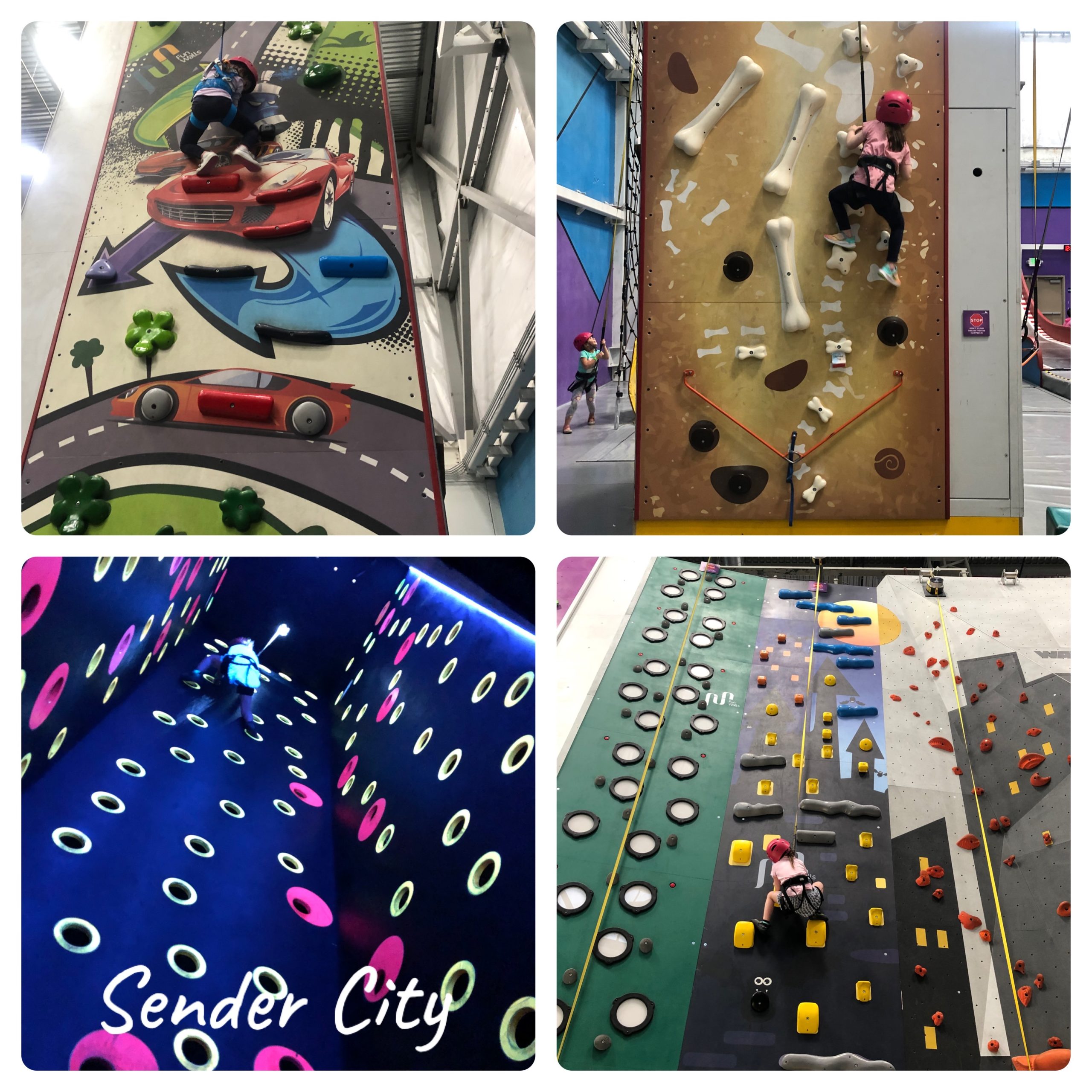 Sender city climbing walls collage