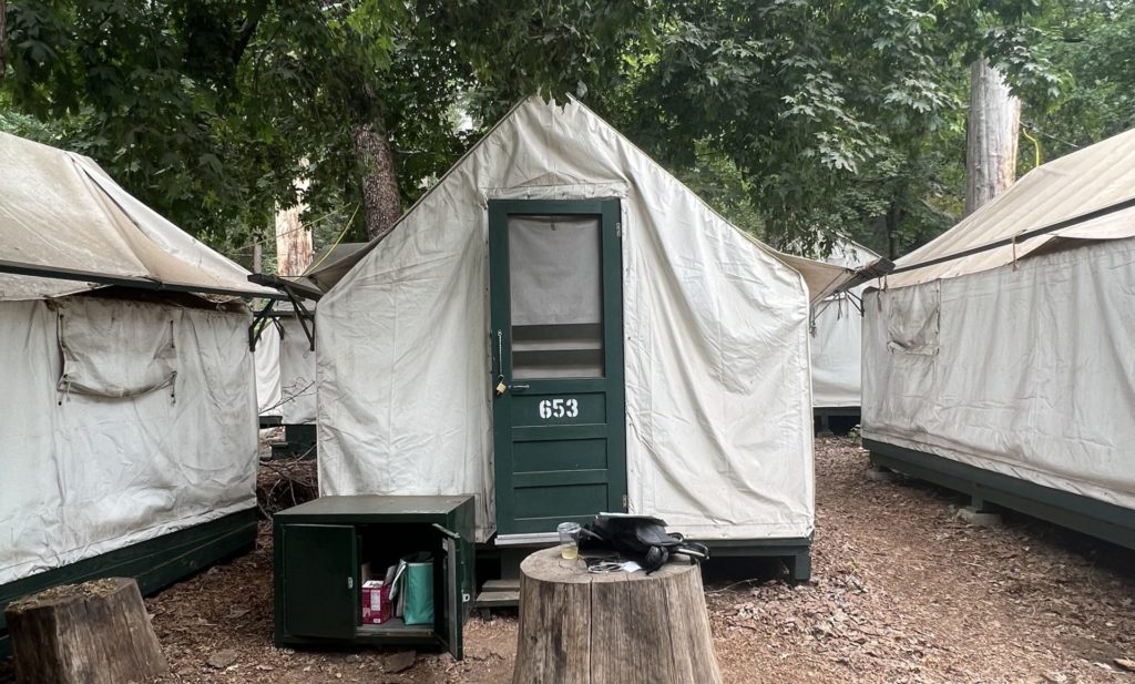 Cabin tent at curry village Yosemite valley