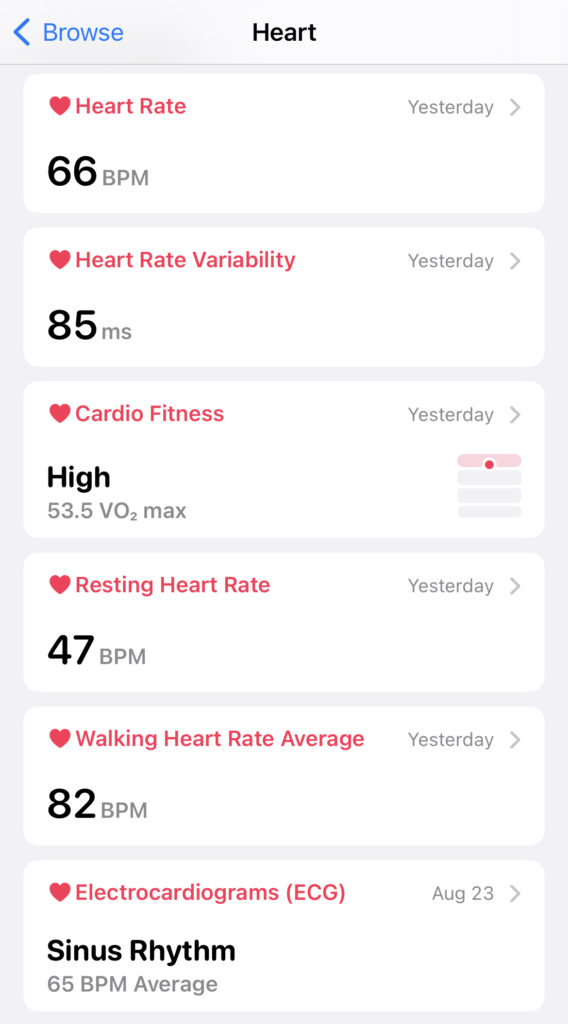 apple watch heart measurement fields