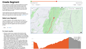 Create a segment in strava app