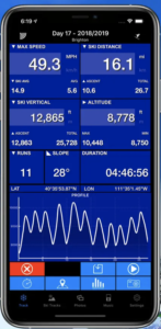 find max speed while skiing with ski tracks