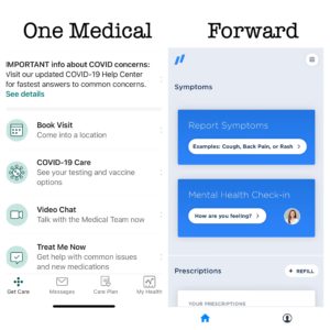 one medical vs. forward apps