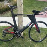 a2 speed phreak triathlon bike leaning on a tree
