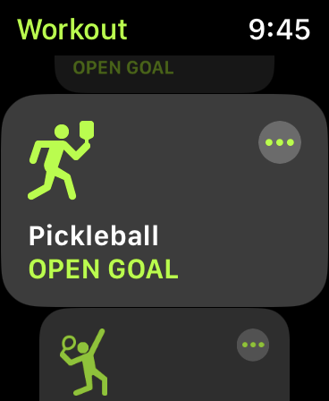 apple watch face for pickle ball workout