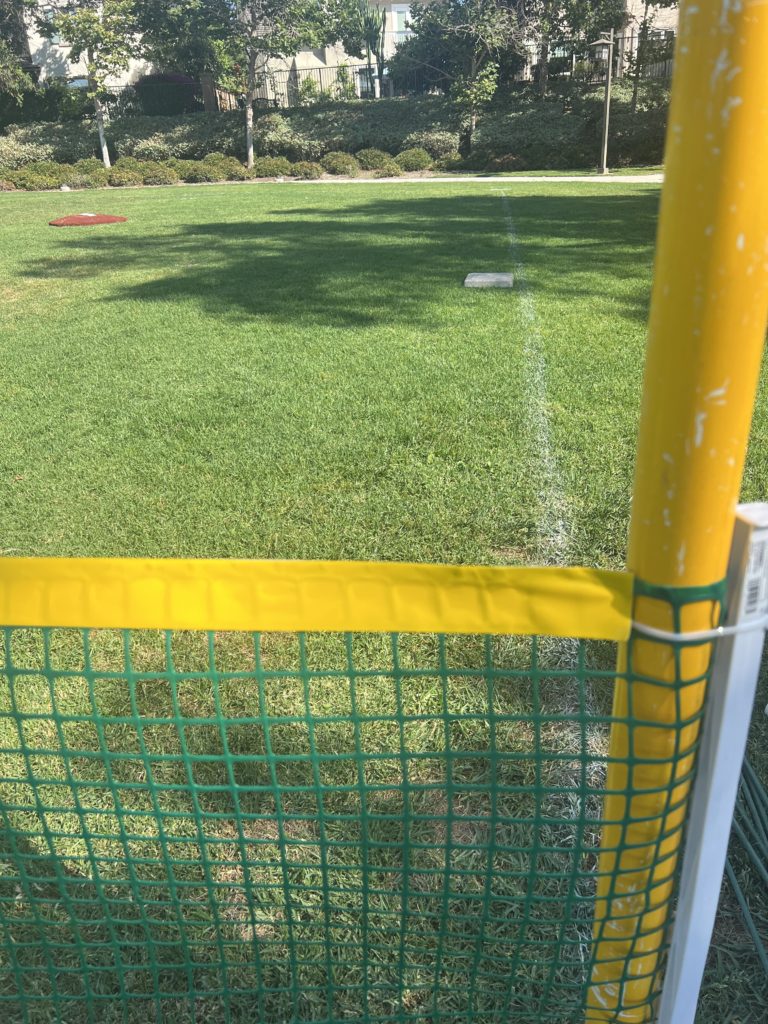 lining for wiffle ball fence using duct tape