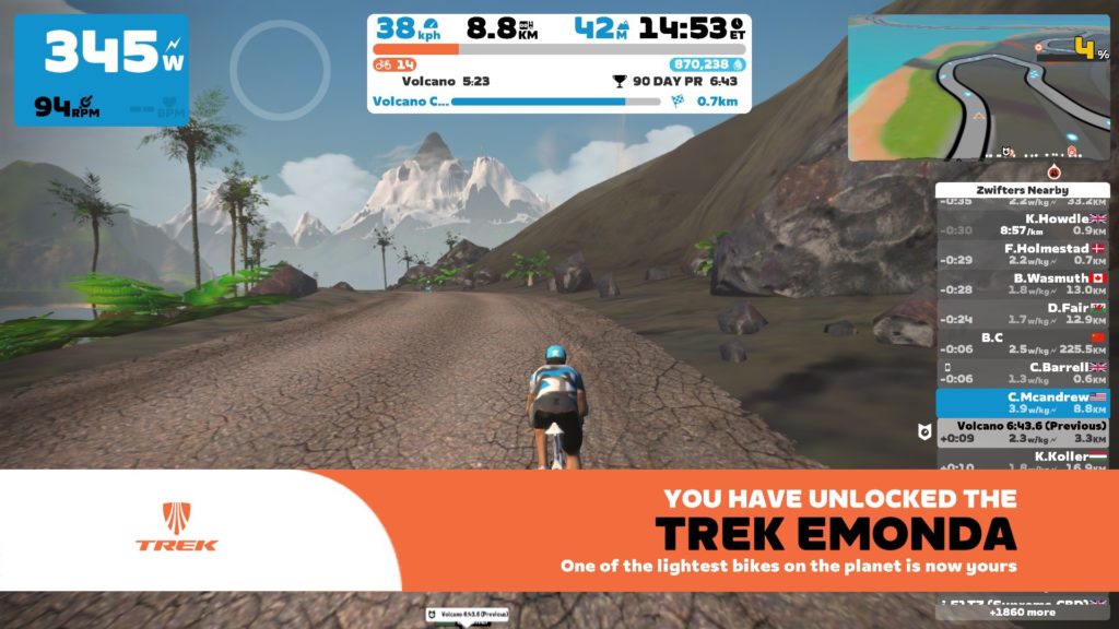 zwift training and climbing