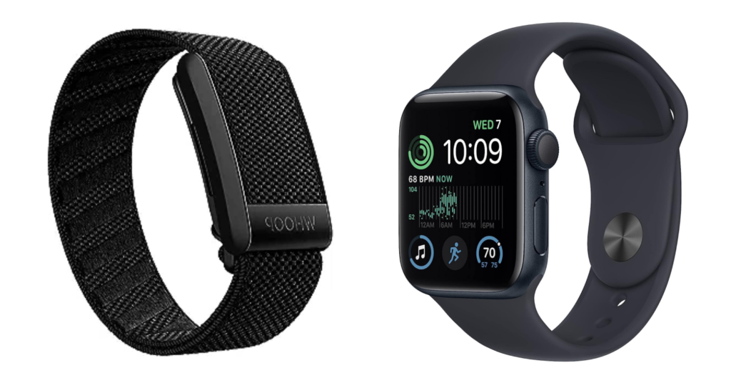 comparing the user interface of whoop and apple watch